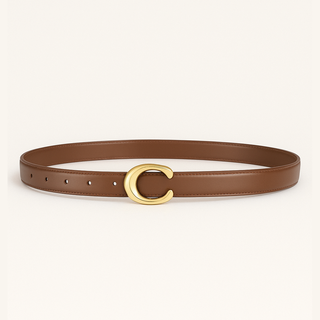 BELLE - Leren riem met gouden gesp Studio Uknown
