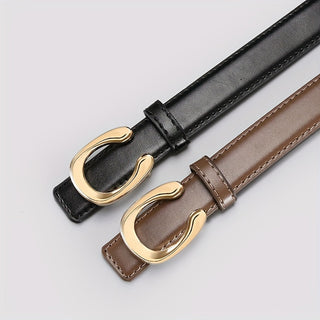BELLE - Leren riem met gouden gesp Studio Uknown