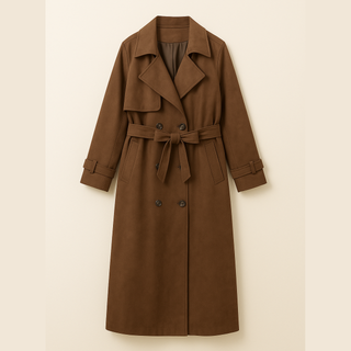 ISA - Bruine Trenchcoat Suède Studio Unknown