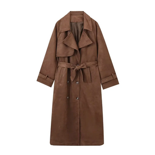 ISA - Bruine Trenchcoat Suède Studio Unknown