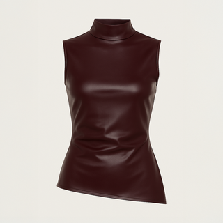 KATE - Leren Top Burgundy Studio Unknown