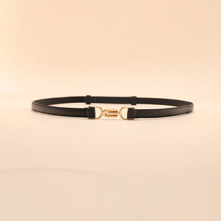 LYN - Zwarte dunne tailleriem met gouden gesp Studio Uknown